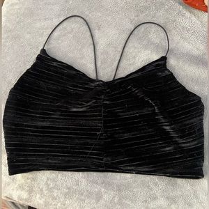 Black spaghetti strap crop top, size large, Wild Fable